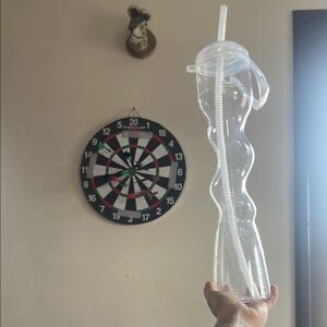 Clear Party Drink Dispenser with Straw